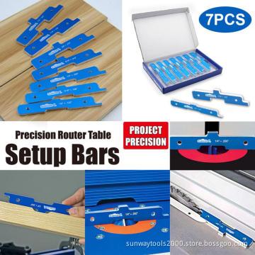 7PCS Precision Router Table Set Up Bars